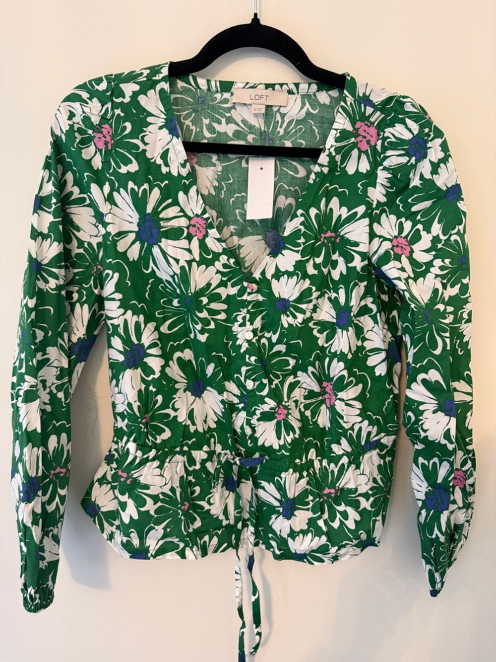 NWT Loft Elastic Waist Floral Top